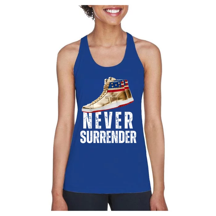 Trump Sneakers Never Surrender Pro Trump Sneakers Women's Racerback Tank