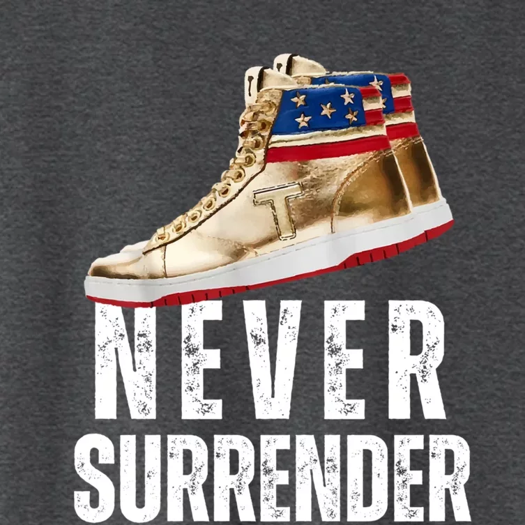 Trump Sneakers Never Surrender Pro Trump Sneakers Women's Crop Top Tee