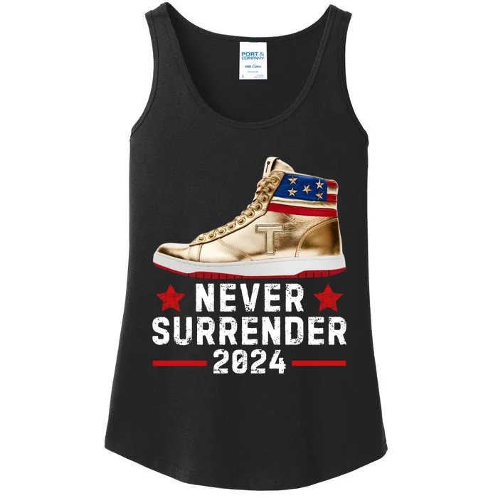 Trump Sneakers Never Surrender Pro Trump Ladies Essential Tank