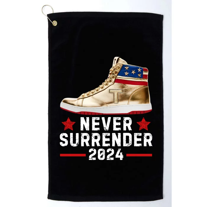 Trump Sneakers Never Surrender Pro Trump Platinum Collection Golf Towel