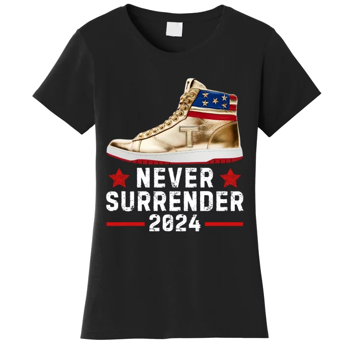 Trump Sneakers Never Surrender Pro Trump Women's T-Shirt