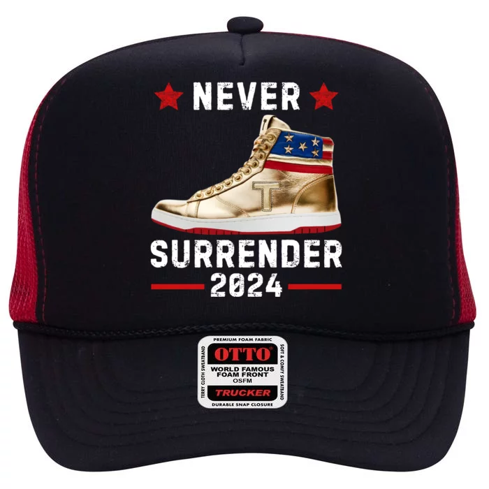 Trump Sneakers Never Surrender Pro Trump High Crown Mesh Trucker Hat