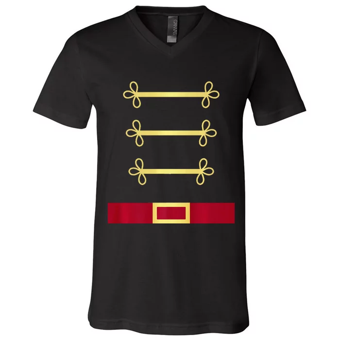 Toy Soldier Nutcracker Costume Uniform V-Neck T-Shirt