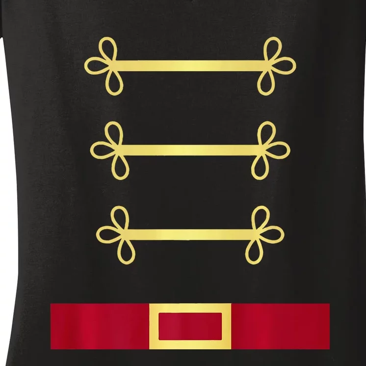 Toy Soldier Nutcracker Costume Uniform Women's V-Neck T-Shirt