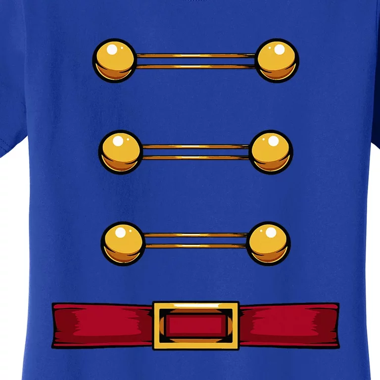 Toy Soldier Nutcracker Uniform Costume Christmas Advent Nut Women's T-Shirt