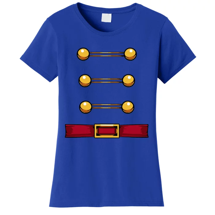 Toy Soldier Nutcracker Uniform Costume Christmas Advent Nut Women's T-Shirt