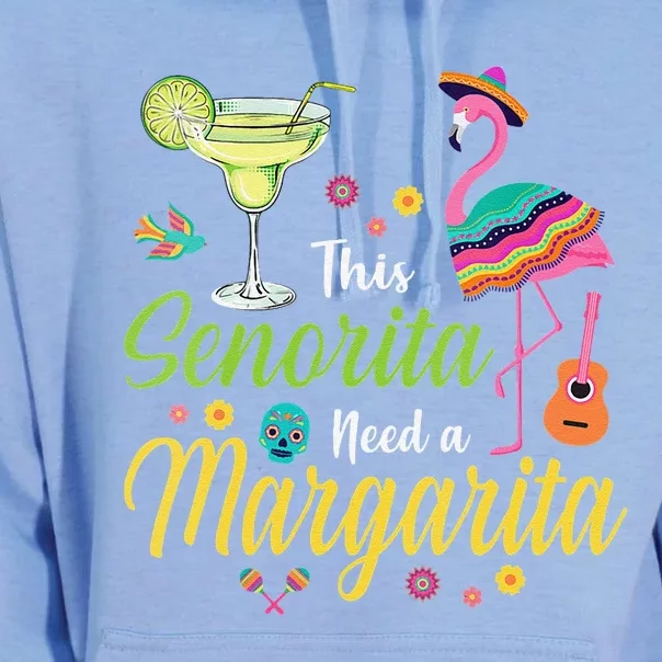 This Senorita Needs A Margarita Cinco De Mayo Funny Unisex Surf Hoodie