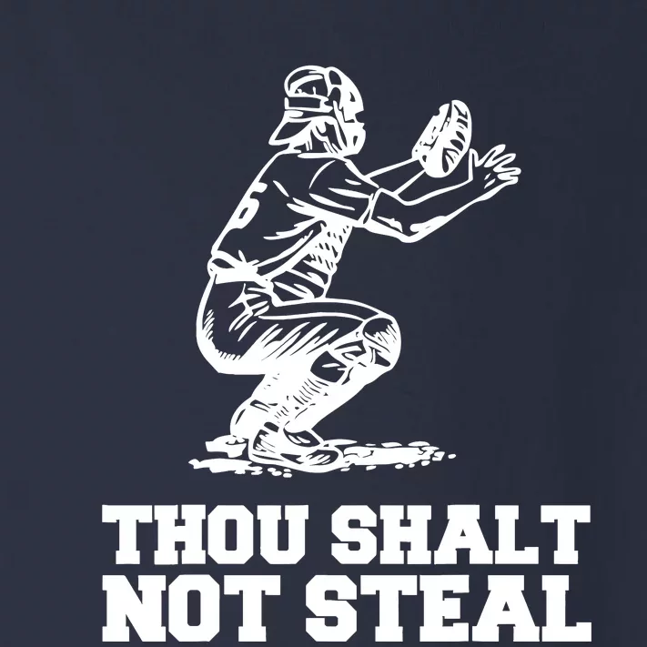 Thou Shalt Not Steal Baseball Catcher Joke Toddler Long Sleeve Shirt