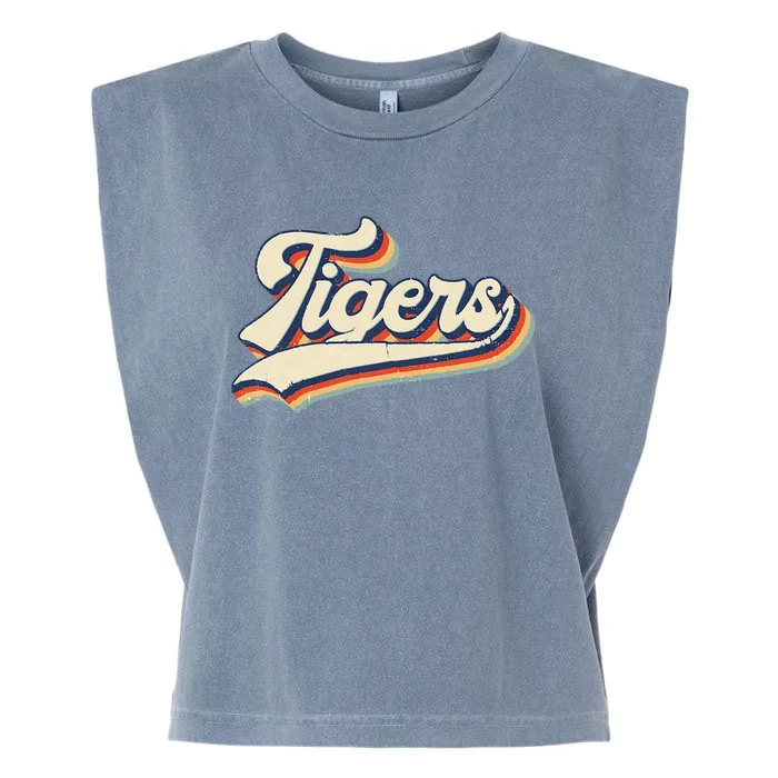 Tigers Sports Name Vintage Retro Gift Men Women Boy Girl Garment-Dyed Women's Muscle Tee