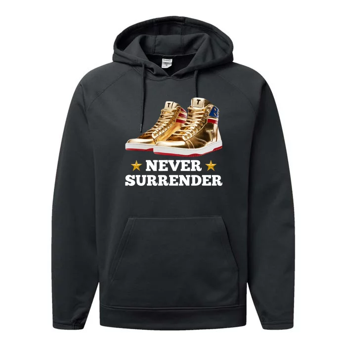 Trump Sneakers Never Surrender Performance Fleece Hoodie