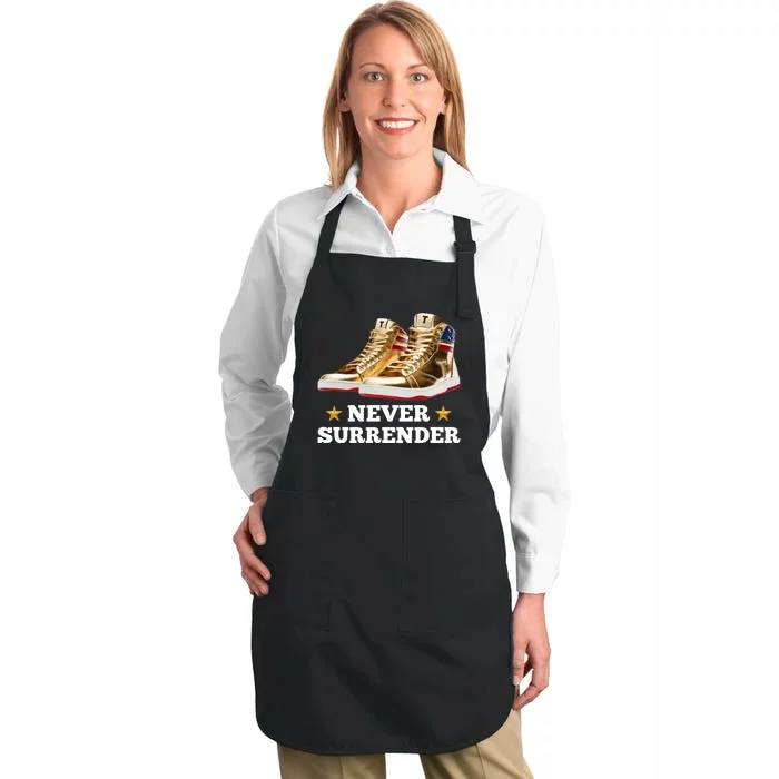 Trump Sneakers Never Surrender Full-Length Apron With Pocket