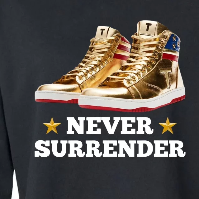 Trump Sneakers Never Surrender Cropped Pullover Crew