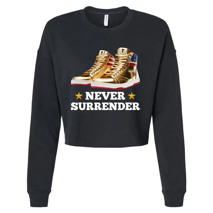 Trump Sneakers Never Surrender Cropped Pullover Crew