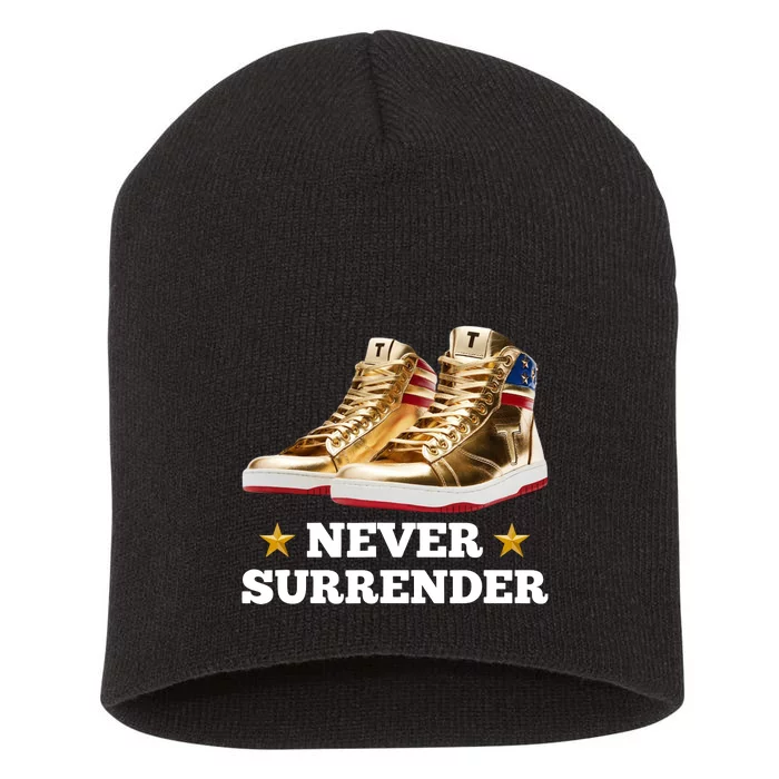 Trump Sneakers Never Surrender Short Acrylic Beanie