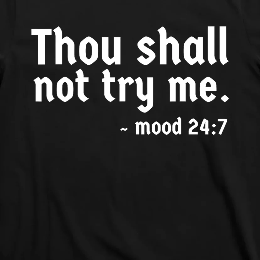 Thou Shall Not Try Me Women Cute Funny T-Shirt