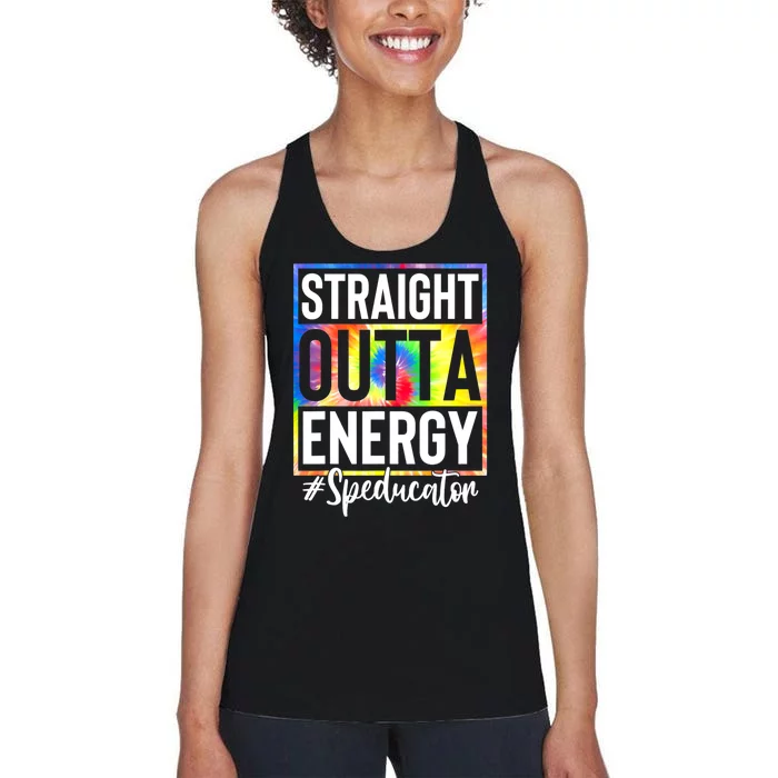 Teacher Straight Outta Energy Teacher Life Women's Racerback Tank