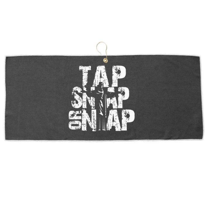 Tap Snap Or Nap Mma Brazilian Jiu Jitsu Large Microfiber Waffle Golf Towel