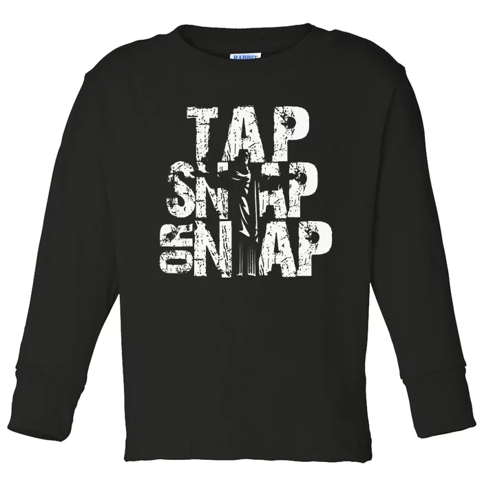 Tap Snap Or Nap Mma Brazilian Jiu Jitsu Toddler Long Sleeve Shirt