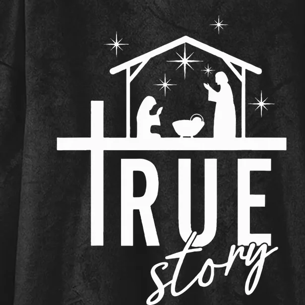 True Story Of Jesus Birth Christmas Nativity Scene Family Hooded Wearable Blanket