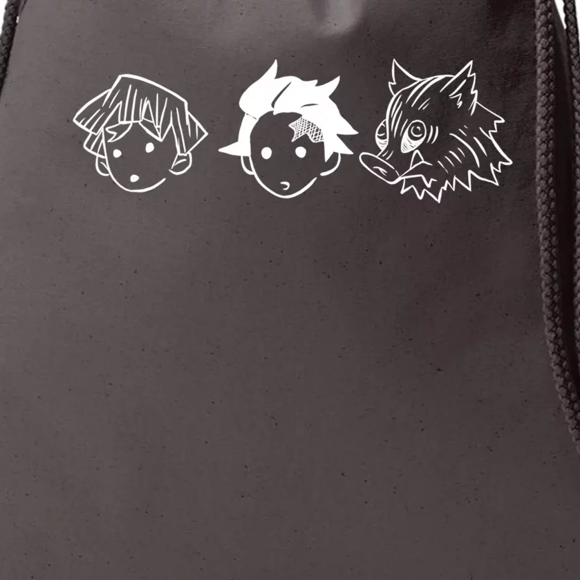 The Slayer Of Demons Trio Drawstring Bag