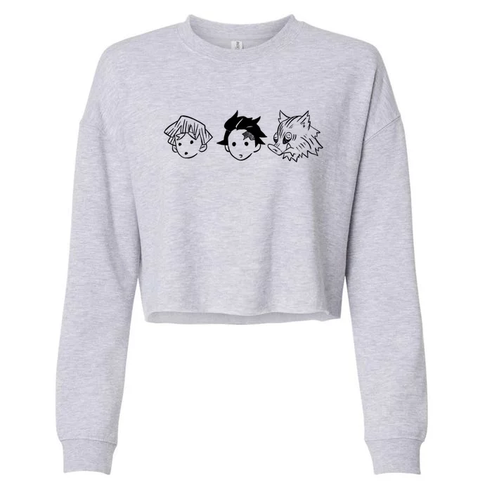 The Slayer Of Demons Trio Cropped Pullover Crew