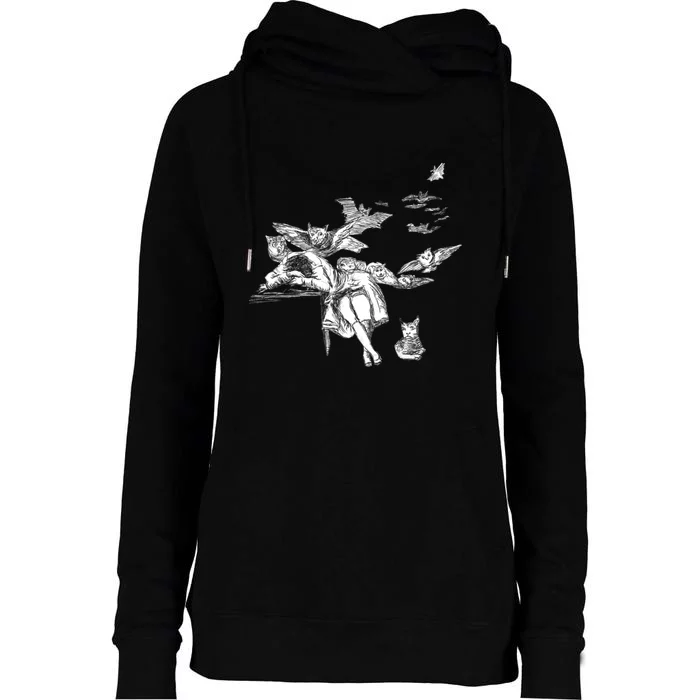 The Sleep Of Reason. Womens Funnel Neck Pullover Hood