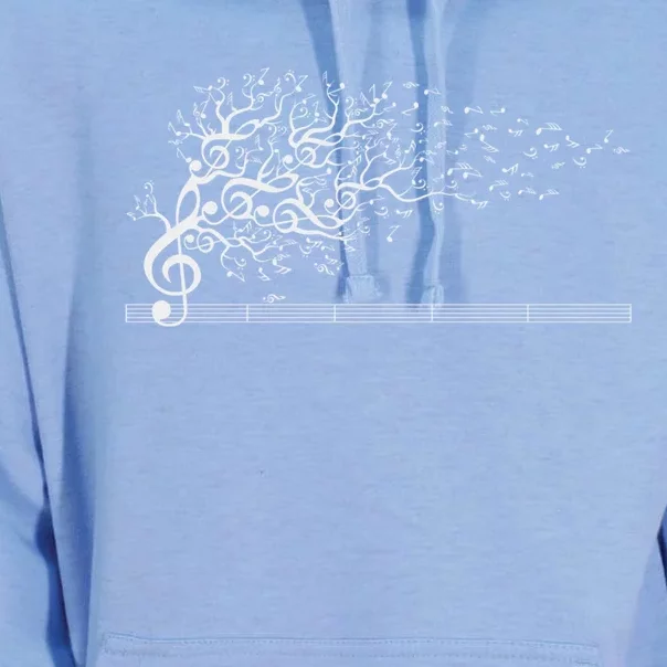 The Sound Of Nature In Motion White Unisex Surf Hoodie