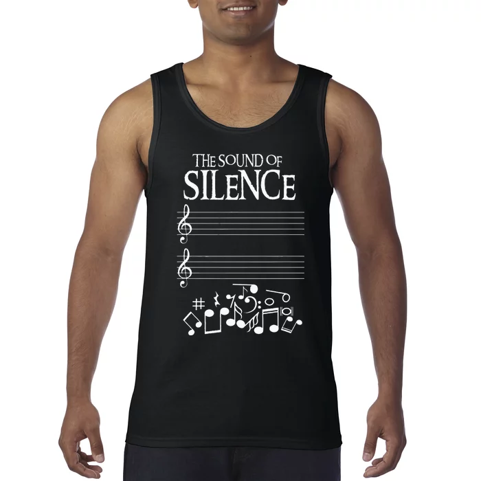 The Sound Of Silence Humorous Music For Musicians Tank Top