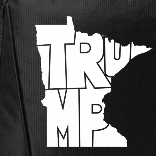 Trump State Of Minnesota Map Shape White Text Trump 2024 City Backpack