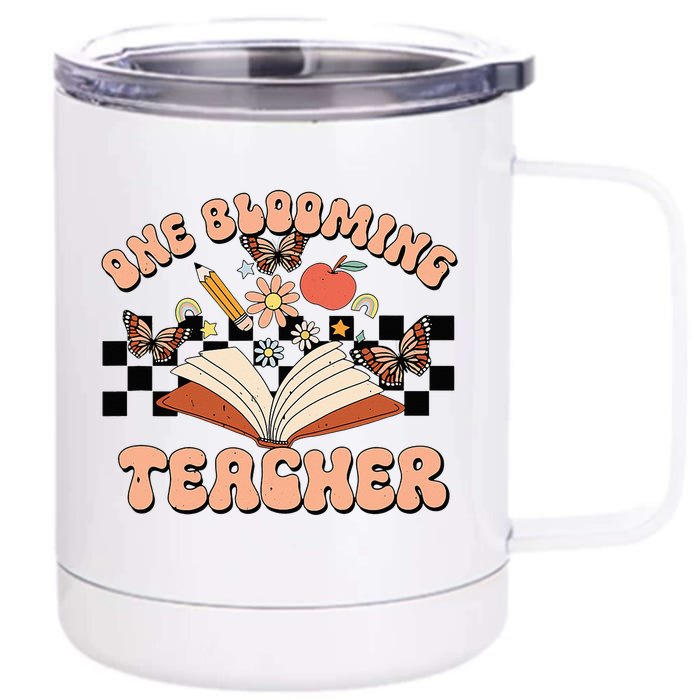 Teacher Spring One Blooming Teacher Flower Teacher's Day Front & Back 12oz Stainless Steel Tumbler Cup