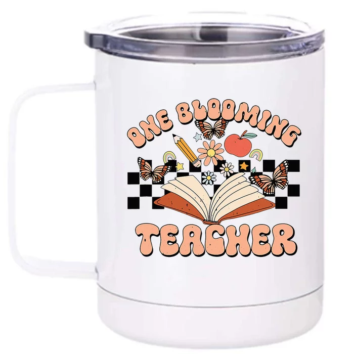 Teacher Spring One Blooming Teacher Flower Teacher's Day Front & Back 12oz Stainless Steel Tumbler Cup