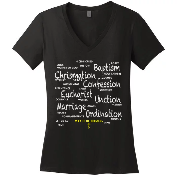 Two Sided Orthodox Life Reflection Women's V-Neck T-Shirt