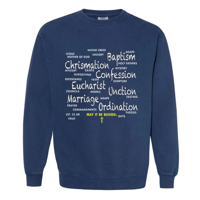 Two Sided Orthodox Life Reflection Garment-Dyed Sweatshirt