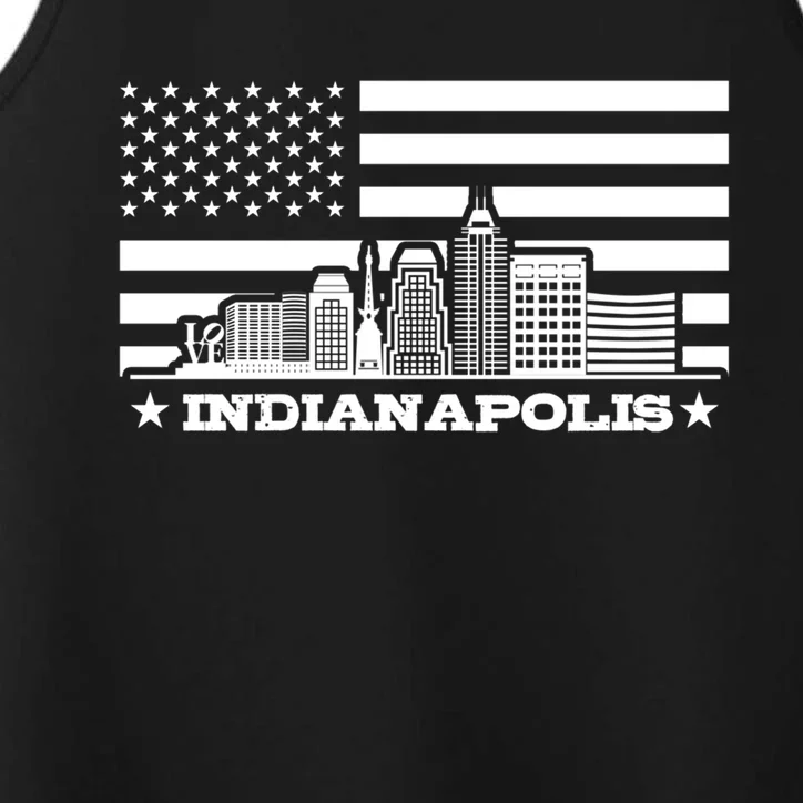 The Skyline Of Indianapolis Gift Performance Tank