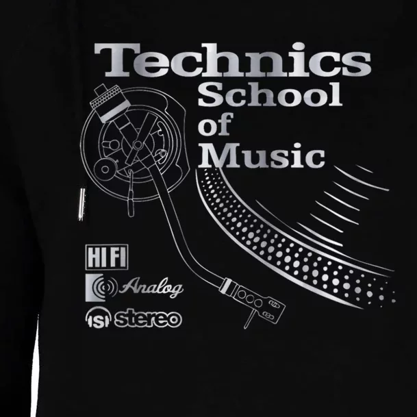 Technics School Of Music Womens Funnel Neck Pullover Hood