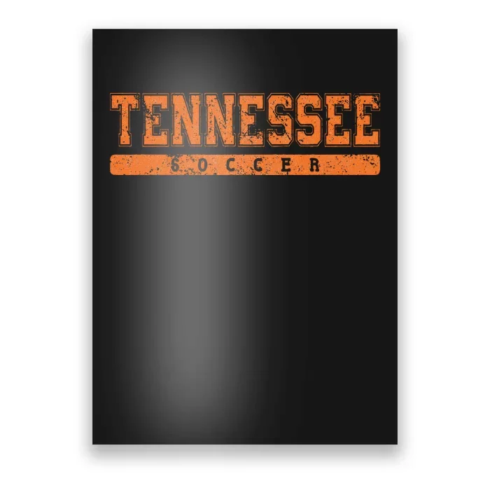 Tennessee Soccer Orange Vintage Poster