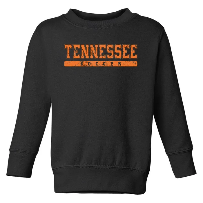 Tennessee Soccer Orange Vintage Toddler Sweatshirt