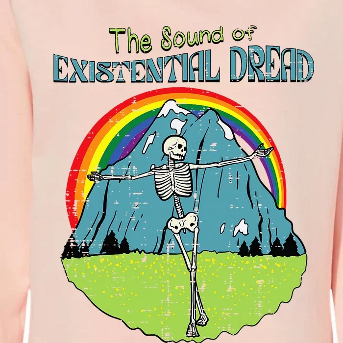 The Sound Of Existential Dread Skeleton Fun Retro Womens California Wash Sweatshirt