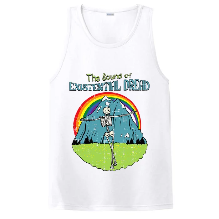 The Sound Of Existential Dread Skeleton Fun Retro Performance Tank