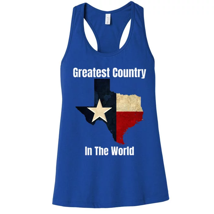 The State Of Texas Is The Greatest Country In The World Women's Racerback Tank