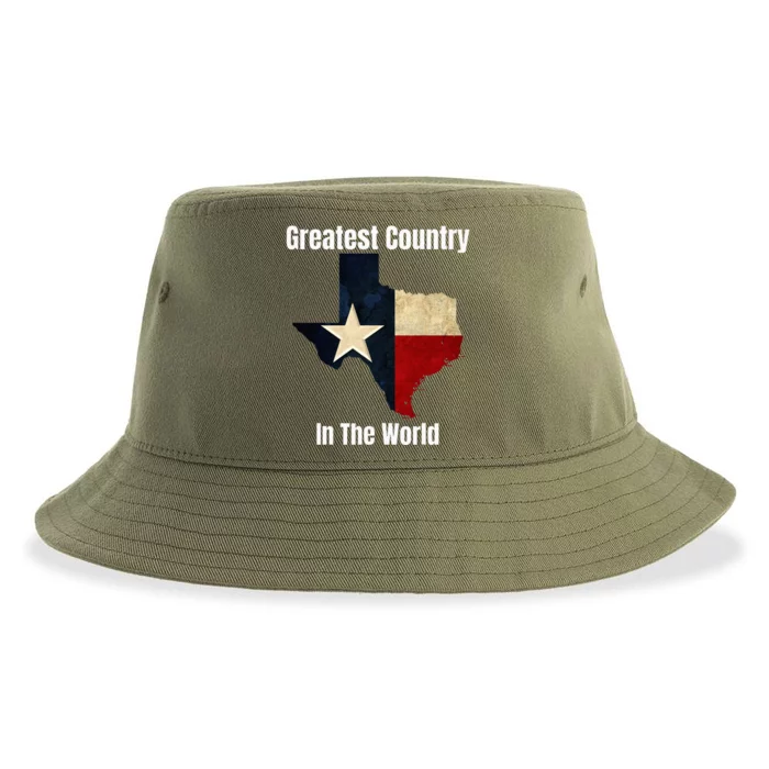 The State Of Texas Is The Greatest Country In The World Sustainable Bucket Hat