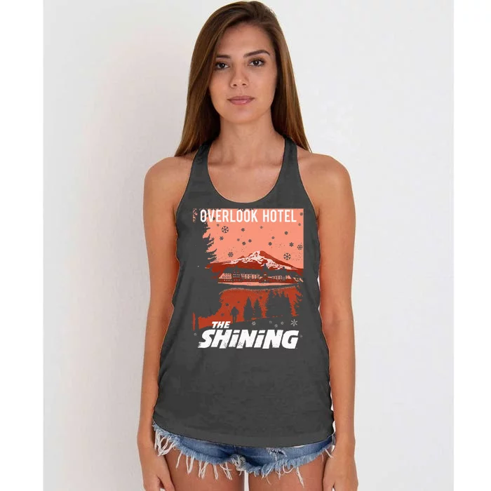 The Shining Overlook Ad Women's Knotted Racerback Tank