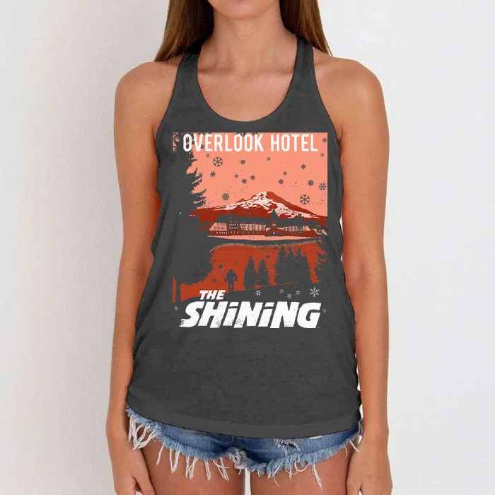 The Shining Overlook Ad Women's Knotted Racerback Tank