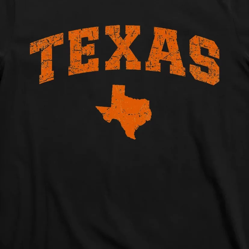 Texas State Of Texas Map Distressed T-Shirt