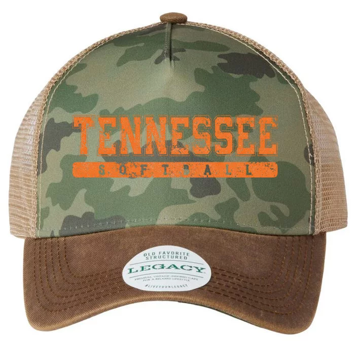 Tennessee Softball Orange Vintage Text Legacy Tie Dye Trucker Hat