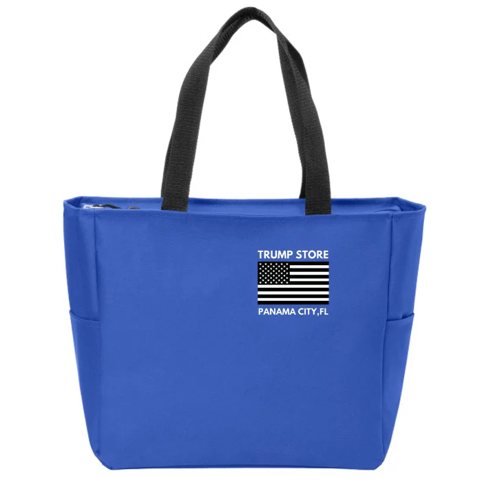 Trump Store Of Panama City Thin Blue Line Front & Back Zip Tote Bag