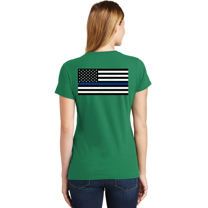 Trump Store Of Panama City Thin Blue Line Front & Back Women's T-Shirt