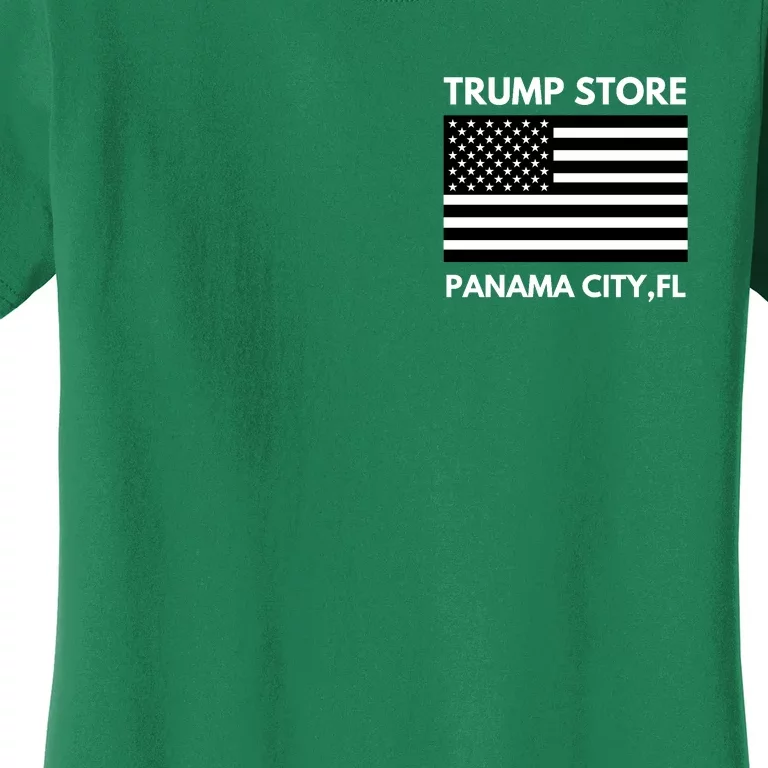 Trump Store Of Panama City Thin Blue Line Front & Back Women's T-Shirt