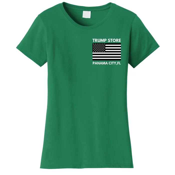 Trump Store Of Panama City Thin Blue Line Front & Back Women's T-Shirt