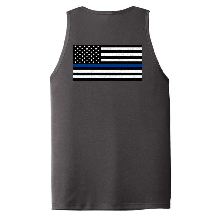 Trump Store Of Panama City Thin Blue Line Front & Back Performance Tank